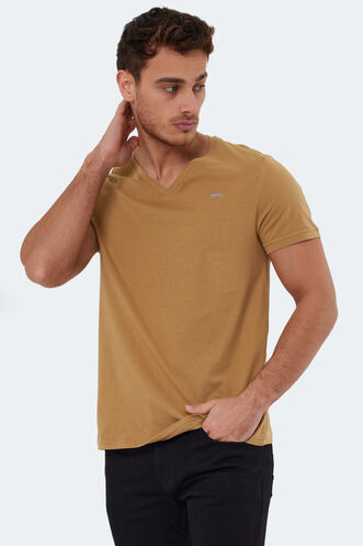 Slazenger RIVALDO Men's Short Sleeve T-Shirt Earth - Thumbnail