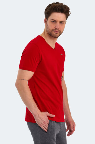 Slazenger RIVALDO Men's Short Sleeve T-Shirt Red - Thumbnail