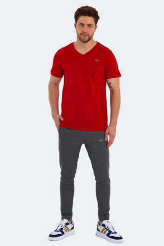 Slazenger RIVALDO Men's Short Sleeve T-Shirt Red - Thumbnail