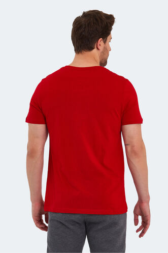 Slazenger RIVALDO Men's Short Sleeve T-Shirt Red - Thumbnail