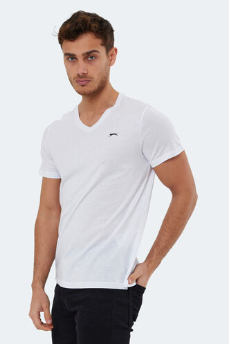 Slazenger RIVALDO Men's Short Sleeve T-Shirt White - Thumbnail