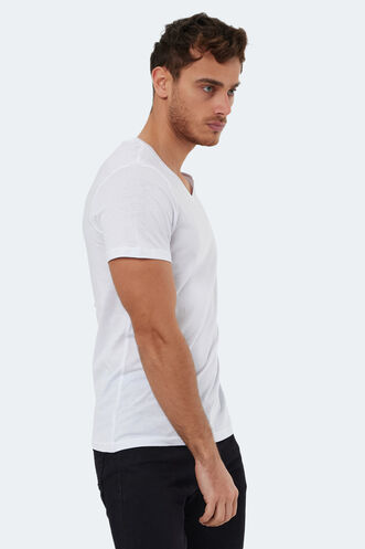 Slazenger RIVALDO Men's Short Sleeve T-Shirt White - Thumbnail