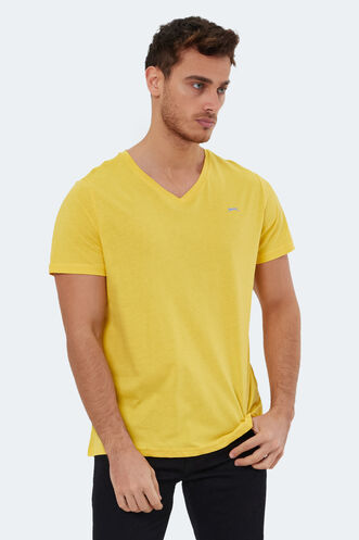 Slazenger RIVALDO Men's Short Sleeve T-Shirt Yellow - Thumbnail