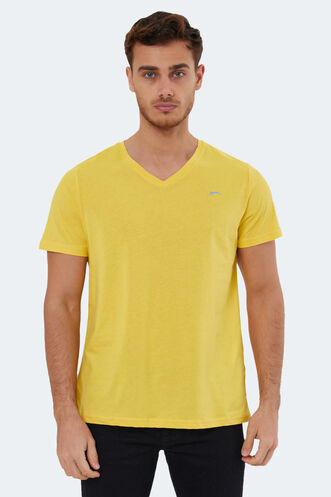 Slazenger RIVALDO Men's Short Sleeve T-Shirt Yellow - Thumbnail