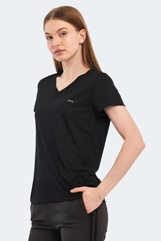 Slazenger RIVE Women's T-Shirt Black - Thumbnail