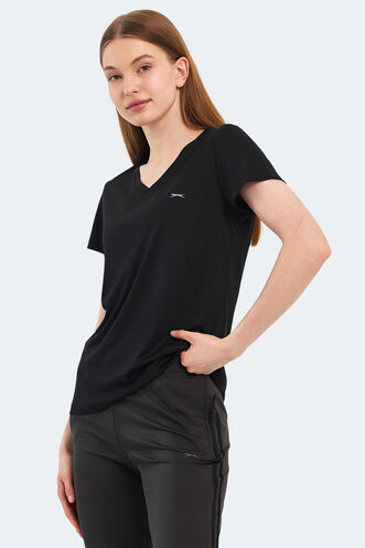 Slazenger RIVE Women's T-Shirt Black - Thumbnail