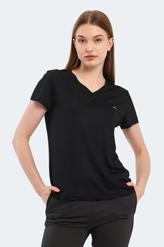 Slazenger RIVE Women's T-Shirt Black - Thumbnail