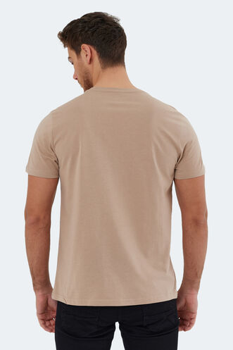 Slazenger ROSALVA Men's Short Sleeve T-Shirt Beige - Thumbnail