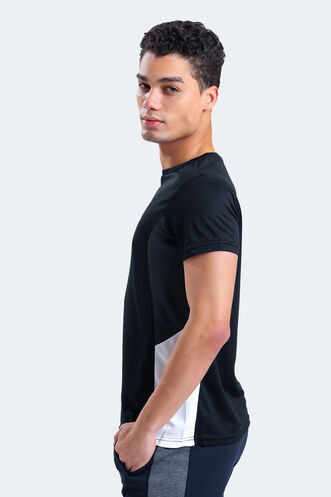 Slazenger RYAN Men's Short Sleeve T-Shirt Black - Dark Grey - Thumbnail