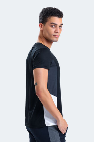 Slazenger RYAN Men's Short Sleeve T-Shirt Black - Dark Grey - Thumbnail