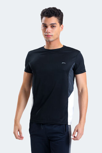 Slazenger RYAN Men's Short Sleeve T-Shirt Black - Dark Grey - Thumbnail