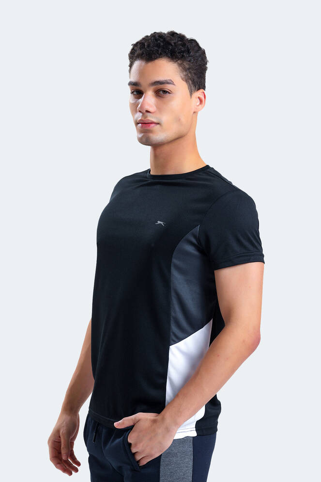 Slazenger RYAN Men's Short Sleeve T-Shirt Black - Dark Grey