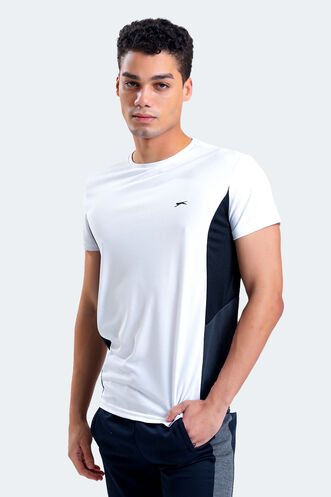 Slazenger RYAN Men's Short Sleeve T-Shirt White - Black - Thumbnail