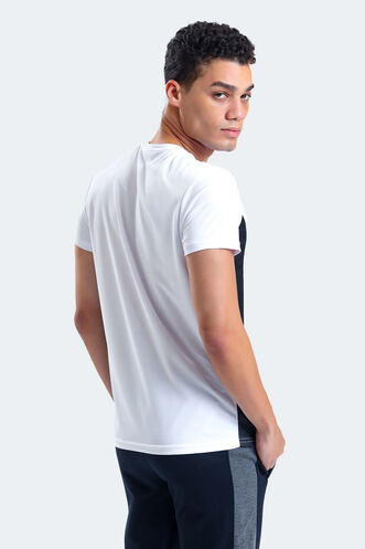 Slazenger RYAN Men's Short Sleeve T-Shirt White - Black - Thumbnail