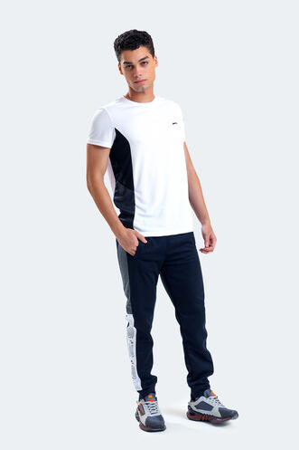 Slazenger RYAN Men's Short Sleeve T-Shirt White - Black - Thumbnail