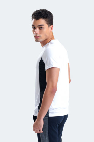 Slazenger RYAN Men's Short Sleeve T-Shirt White - Black - Thumbnail