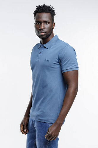 Slazenger SALVATOR Men's Short Sleeve T-Shirt Indigo - Thumbnail