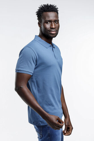 Slazenger SALVATOR Men's Short Sleeve T-Shirt Indigo - Thumbnail