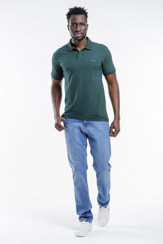 Slazenger SALVATOR Men's Short Sleeve T-Shirt Dark Green - Thumbnail