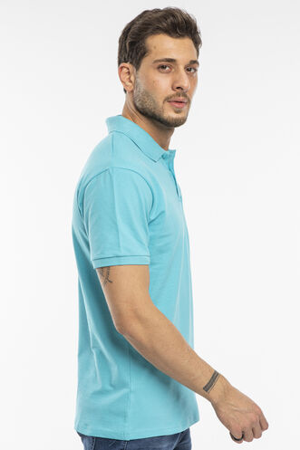 Slazenger SALVATOR Men's Short Sleeve T-Shirt Turquoise - Thumbnail