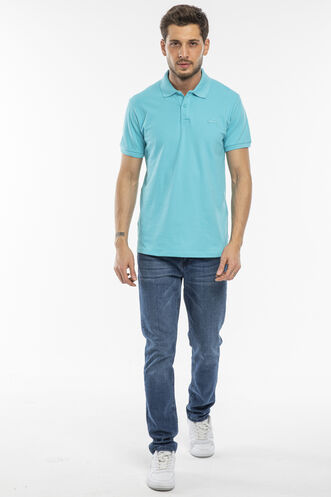 Slazenger SALVATOR Men's Short Sleeve T-Shirt Turquoise - Thumbnail