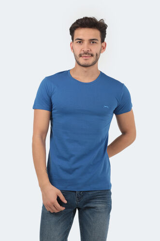 Slazenger SANDER Erkek Kısa Kollu T-Shirt Indigo - Thumbnail