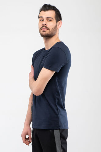 Slazenger SANDER Men's Short Sleeve T-Shirt Navy - Thumbnail