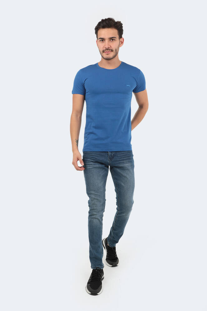 Slazenger SANDER Men's Short Sleeve T-Shirt Indigo