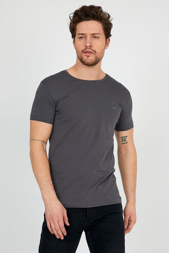 Slazenger SANDER Men's Short Sleeve T-Shirt Dark Grey - Thumbnail