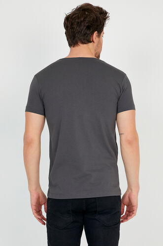 Slazenger SANDER Men's Short Sleeve T-Shirt Dark Grey - Thumbnail