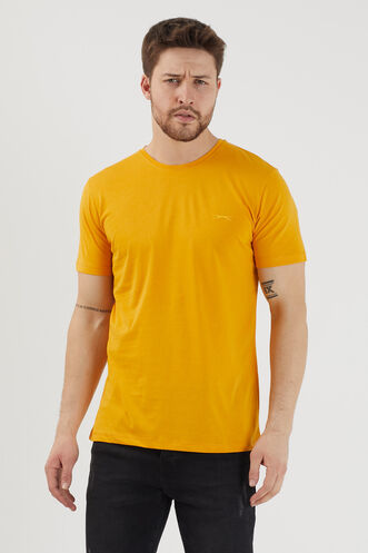 Slazenger SANDER KTN Men's Short Sleeve T-Shirt Mustard - Thumbnail