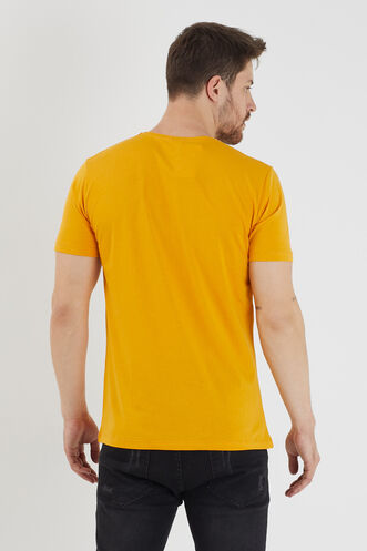 Slazenger SANDER KTN Men's Short Sleeve T-Shirt Mustard - Thumbnail