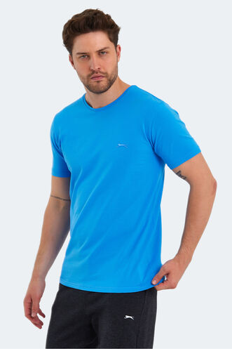 Slazenger SANNI Men's Short Sleeve T-Shirt Blue - Thumbnail