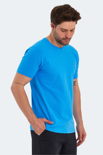 Slazenger SANNI Men's Short Sleeve T-Shirt Blue - Thumbnail