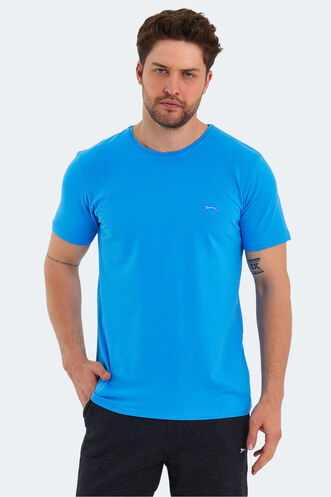 Slazenger SANNI Men's Short Sleeve T-Shirt Blue - Thumbnail