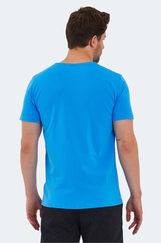 Slazenger SANNI Men's Short Sleeve T-Shirt Blue - Thumbnail