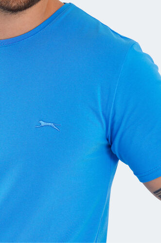 Slazenger SANNI Men's Short Sleeve T-Shirt Blue - Thumbnail