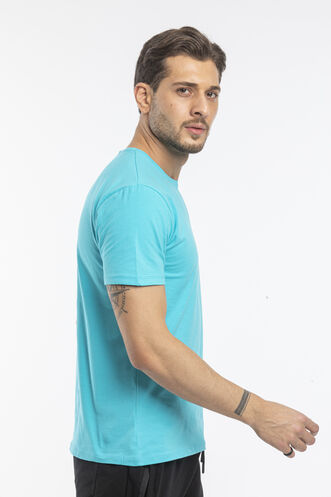 Slazenger SANNI Men's Short Sleeve T-Shirt Turquoise - Green - Thumbnail