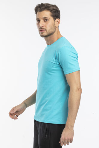 Slazenger SANNI Men's Short Sleeve T-Shirt Turquoise - Green - Thumbnail