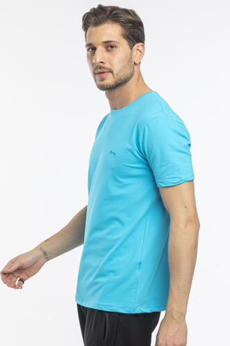 Slazenger SANNI Men's Short Sleeve T-Shirt Turquoise - Thumbnail