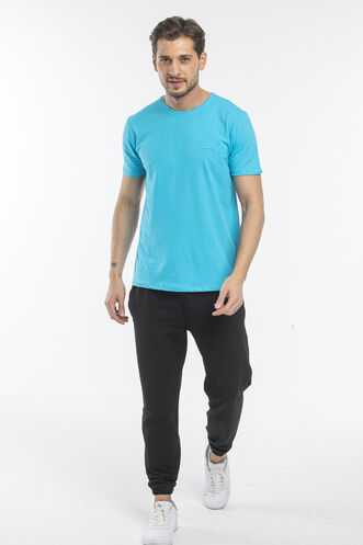 Slazenger SANNI Men's Short Sleeve T-Shirt Turquoise - Thumbnail