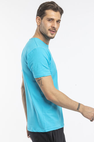 Slazenger SANNI Men's Short Sleeve T-Shirt Turquoise - Thumbnail