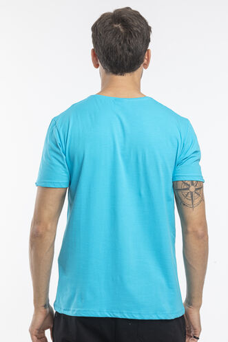 Slazenger SANNI Men's Short Sleeve T-Shirt Turquoise - Thumbnail