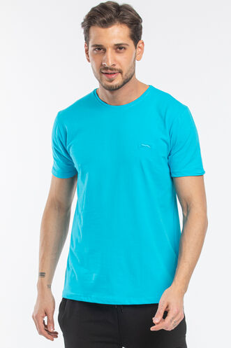 Slazenger SANNI Men's Short Sleeve T-Shirt Turquoise - Thumbnail