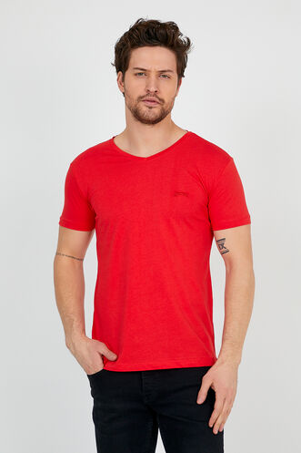 Slazenger SARGON Men's Short Sleeve T-Shirt Coral - Thumbnail