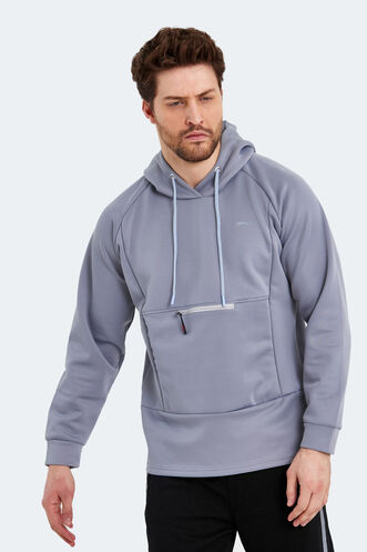 Slazenger SEPPO Erkek Sweatshirt Açık Gri - Thumbnail