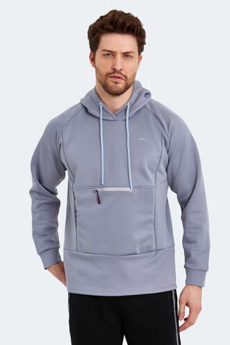 Slazenger SEPPO Erkek Sweatshirt Açık Gri - Thumbnail