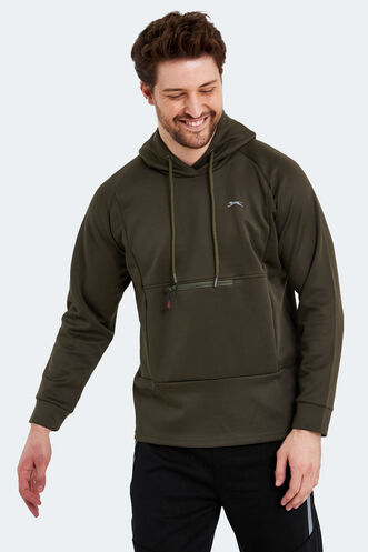 Slazenger SEPPO Erkek Sweatshirt Haki - Thumbnail