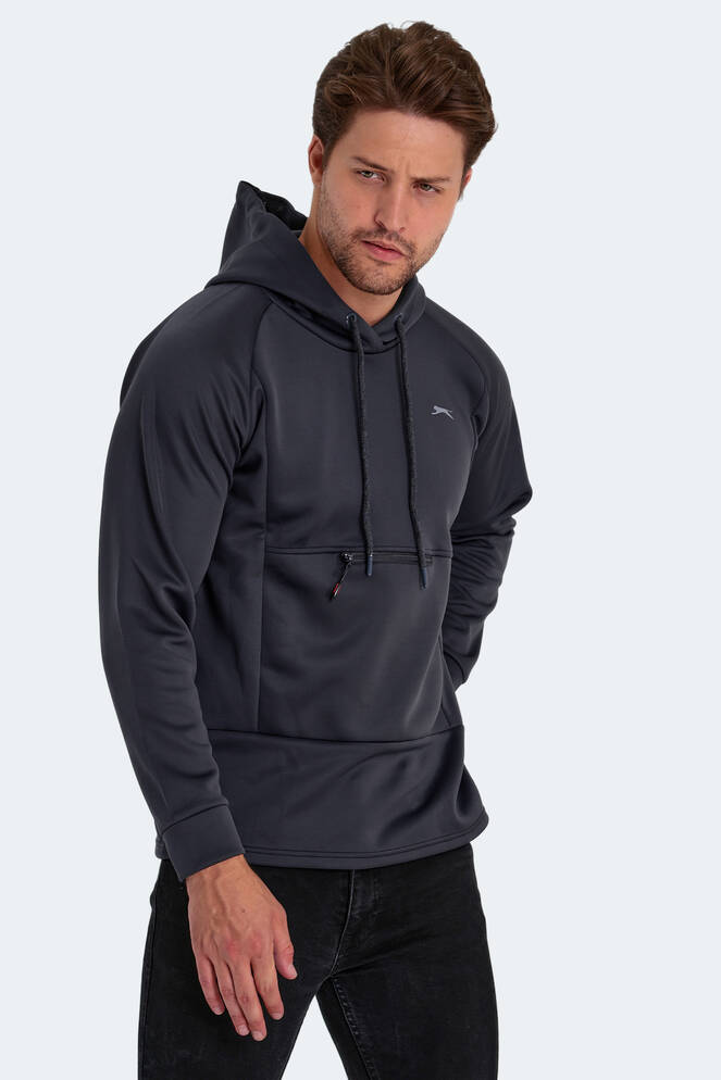 Slazenger SEPPO Erkek Sweatshirt Koyu Gri