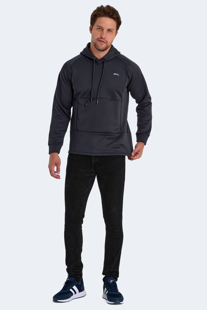 Slazenger SEPPO Erkek Sweatshirt Koyu Gri